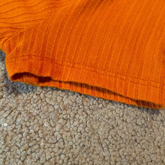Orange Ribbed Dress - Picture 5 of 5